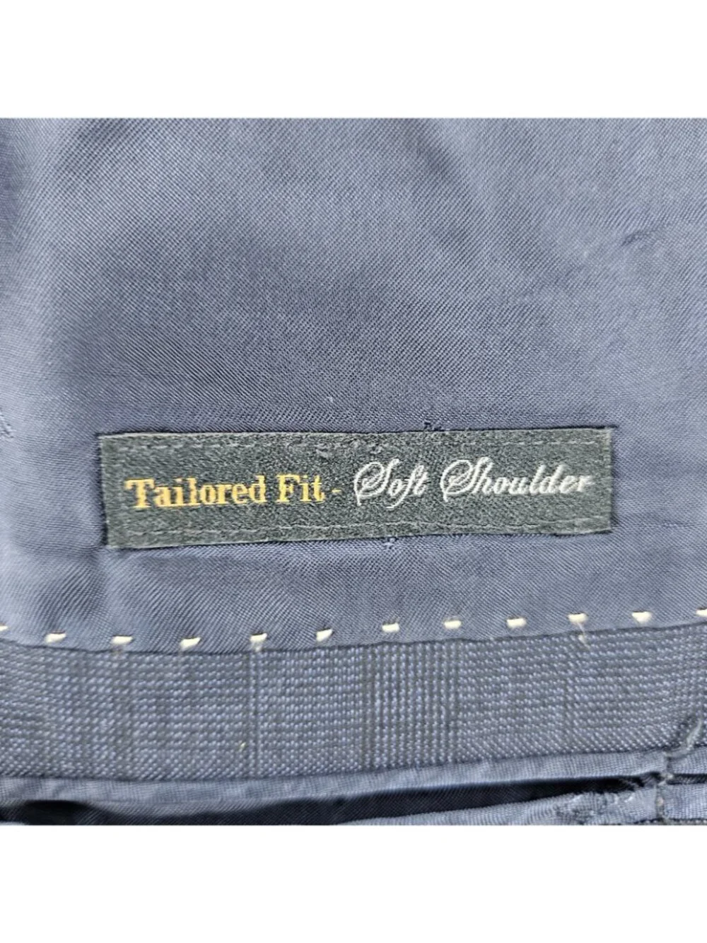 Jos A Bank Reserve Navy 100% Wool Savile Tailored Fit Peak Blazer Sport Coat 41R